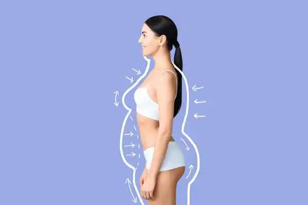 image of woman experiencing fat reduction treatment Sheffield