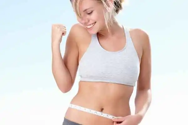woman happy after fat reduction treatment Sheffield