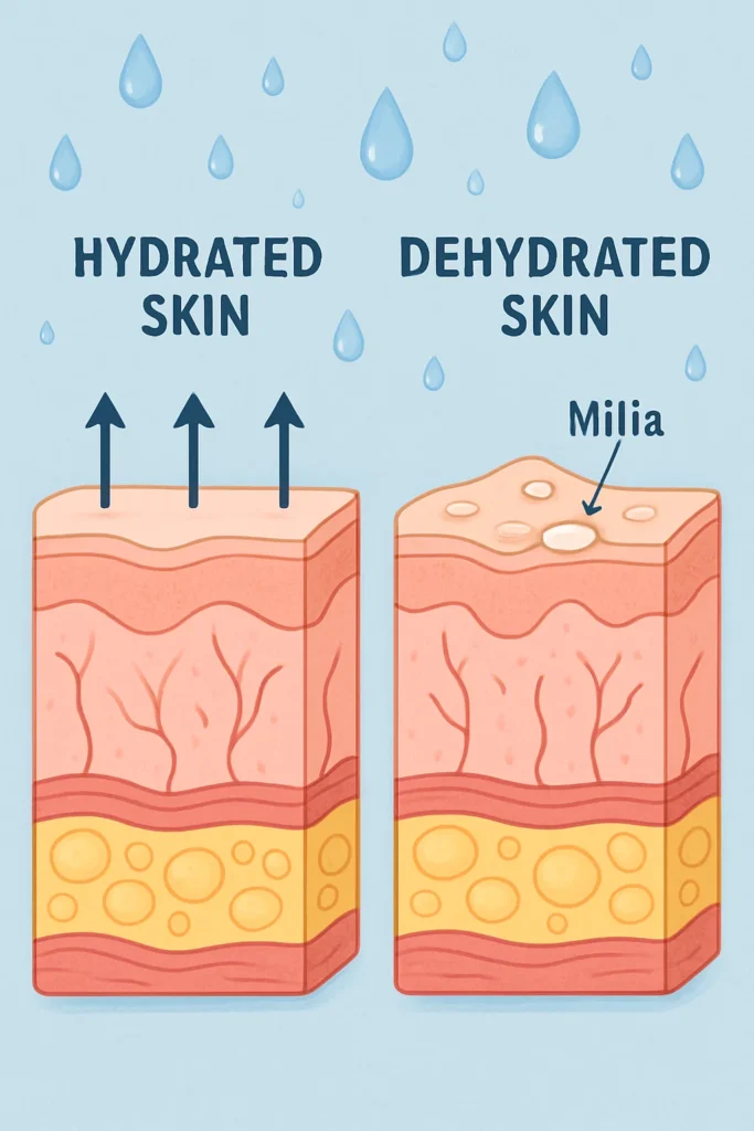 The importance of hydration and milia production Sheffield