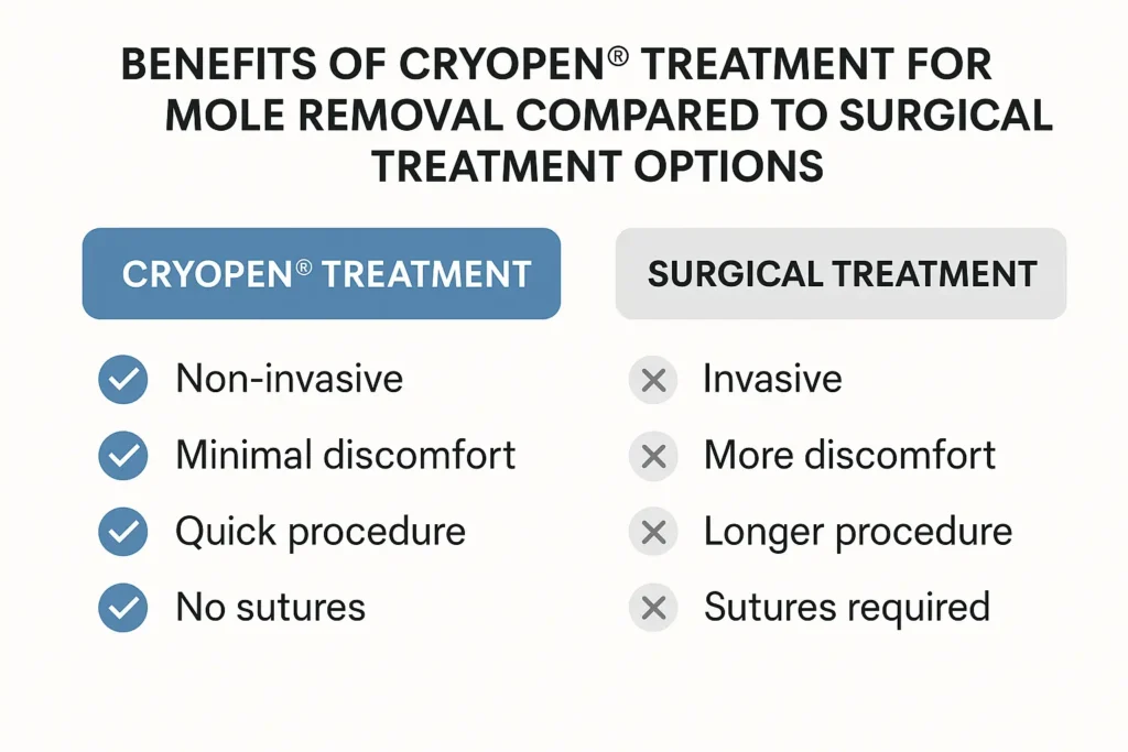 Benefits of facial mole removal Sheffield - call our team today to book a consultation
