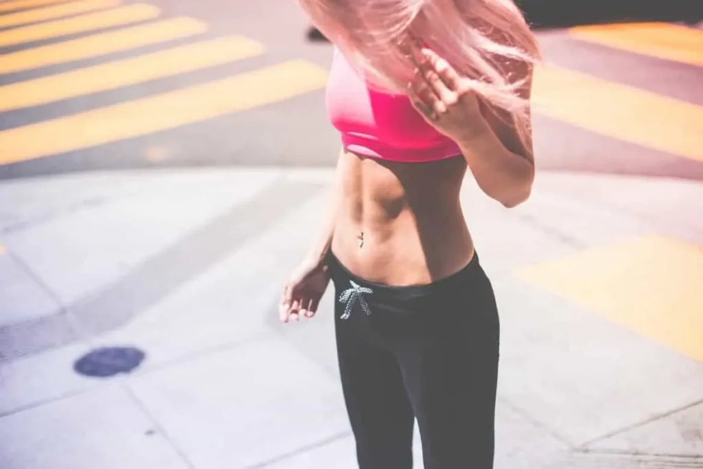 Woman with toned stomach after LA-EMS Body Sculpting Treatment Sheffield