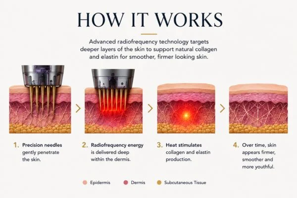 Diagram of how Collagen Lift Therapy Sheffield works