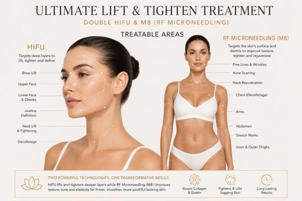 Areas of the body that can be treated - ultimate skin tighten treatment Sheffield